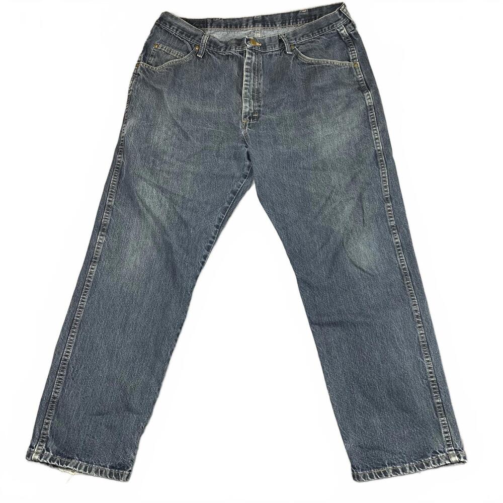 Wrangler Mens Size 40x30 (TF 36x29) Blue Denim Jeans